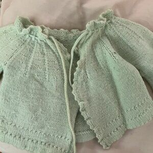 VIntage Mint gREEN Unisex Baby Sweater 3-6 months